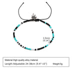 Black Braided Rope Anklet Bracelet