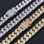 Iced Out Cuban Necklace Stainless Steel 18MM
