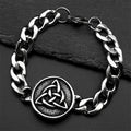 Celtic Knot Silver Bracelet Witch Triquetra Trinity
