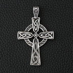 Vintage Stainless Steel Viking Valknut Necklace Mens Nordic Street Style Celtics Knot Cross Odin Pendant Necklace Biker