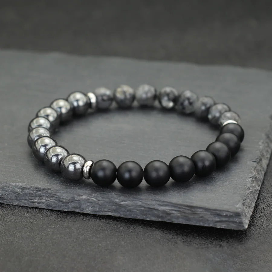 New Fashion Men Tiger Eyes Lava Hematite Stone Spiritual Healing Bracelet Yoga Meditation 8mm Strand Braclet Pulseras