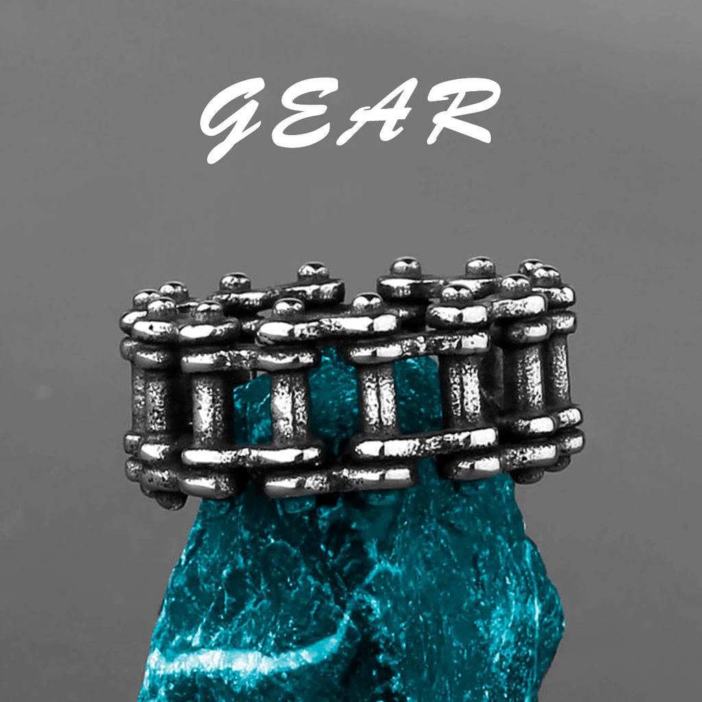 Simple Punk Retro Black Stainless Steel Mens Rings for Women Couple Lover Boy Girlfriend Biker Jewelry Creativity Gift