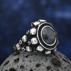 Cool Punk Domineering 316L Stainless Steel Heavy Sugar Skull Ring Mens Punk Rock Biker Jewelry Christmas Creativity Gift