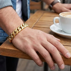 17mm Curb Link Chain Bracelet — Stainless Steel