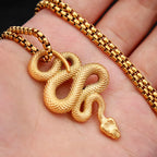 Snake Pendant — Stainless Steel