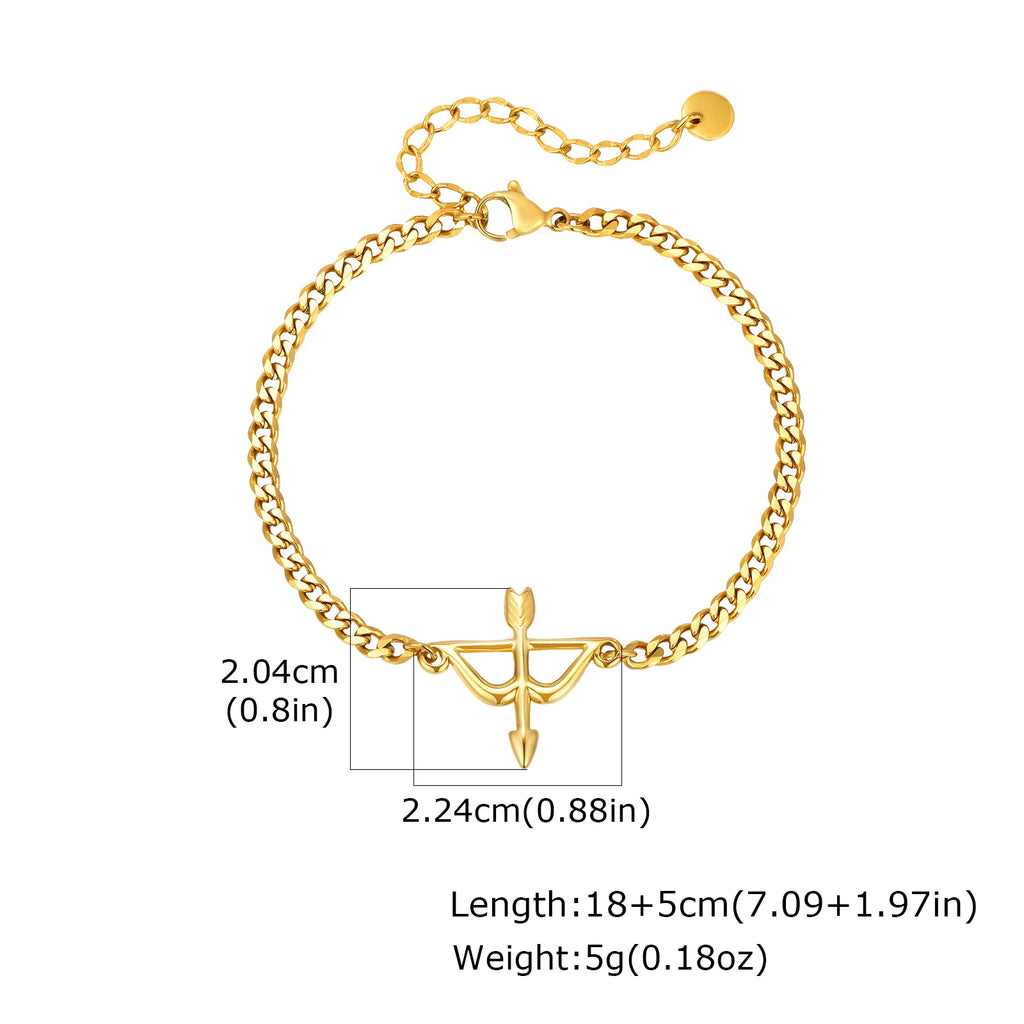 Bow and Arrow Chain Bracelet — Stainless Steel