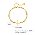 Bow and Arrow Chain Bracelet — Stainless Steel