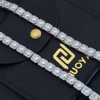7MM 5A Zircon Cluster Tennis Chain Iced Out Square Sparkling CZ Link Necklace Anniversary gift for him or her Hip Hop Jewelry