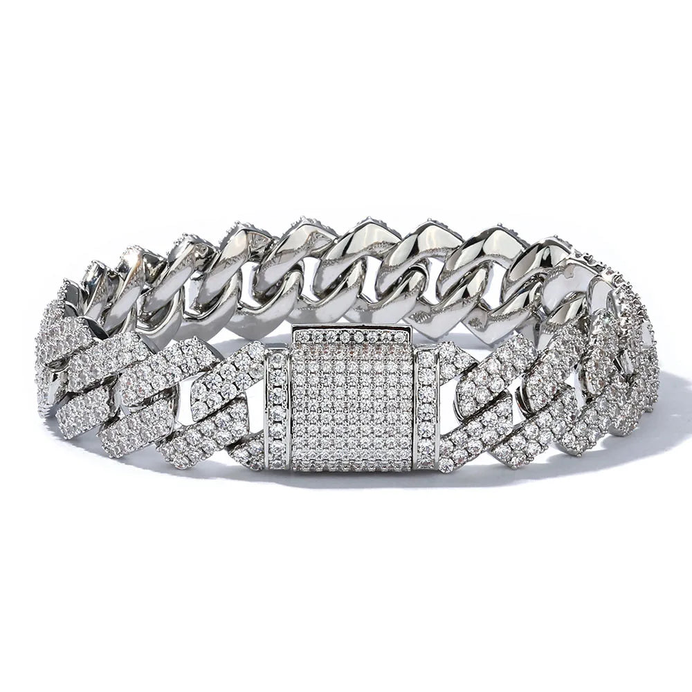Iced Out Cuban Chain Necklace Stainless Steel 8-25MM
