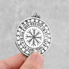 Norse Mythology Viking Wolf Necklaces Men Stainless Steel Viking Runes Vegvisir Amulet Pendant Scandinavian Vintage