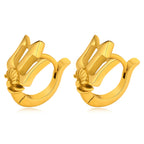 Trident Neptune Hoop Earrings — Stainless Steel