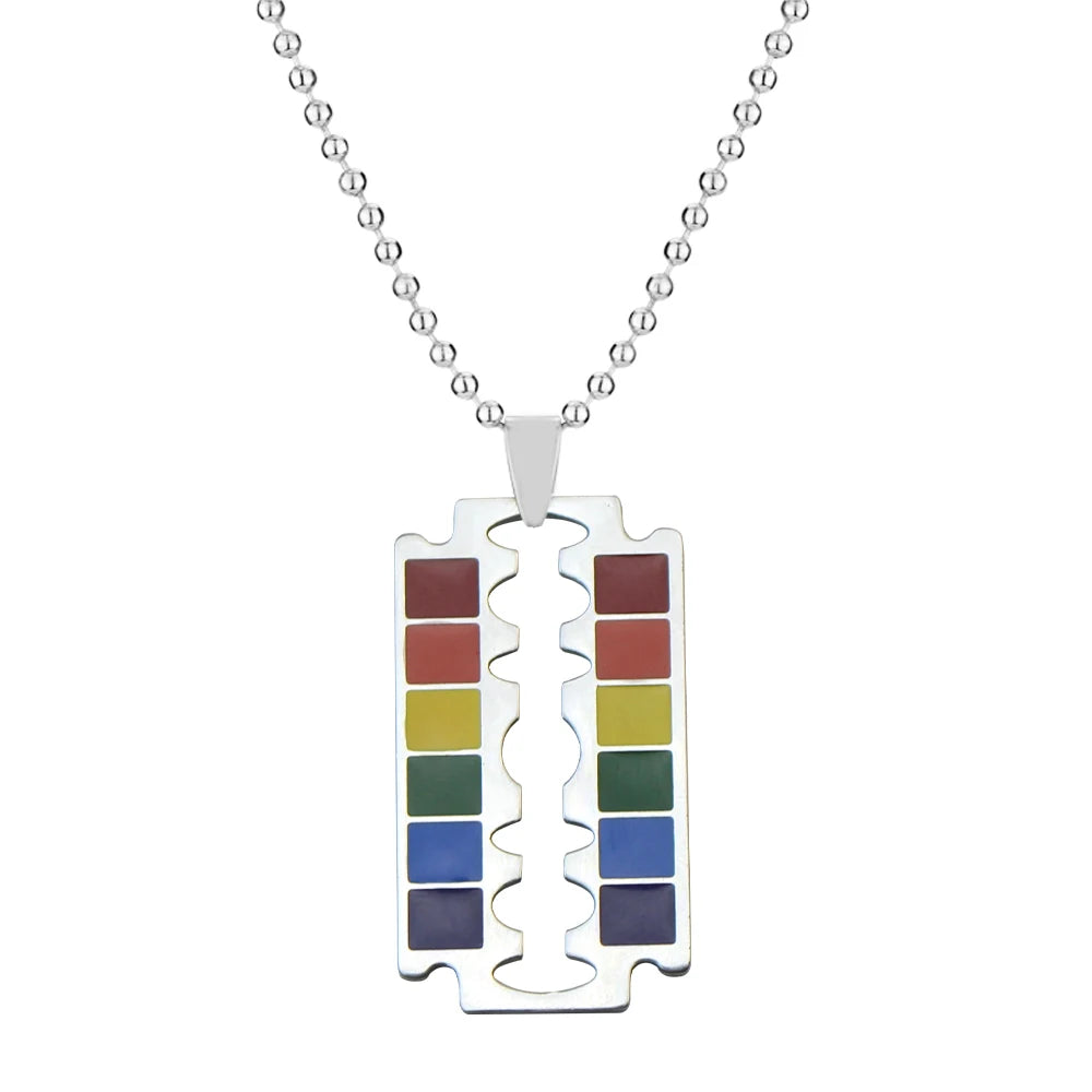 Gothic Razor Blade Bracelet & Pendant Necklace — Stainless Steel