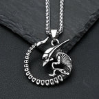 Alien Skull Pendant — Stainless Steel