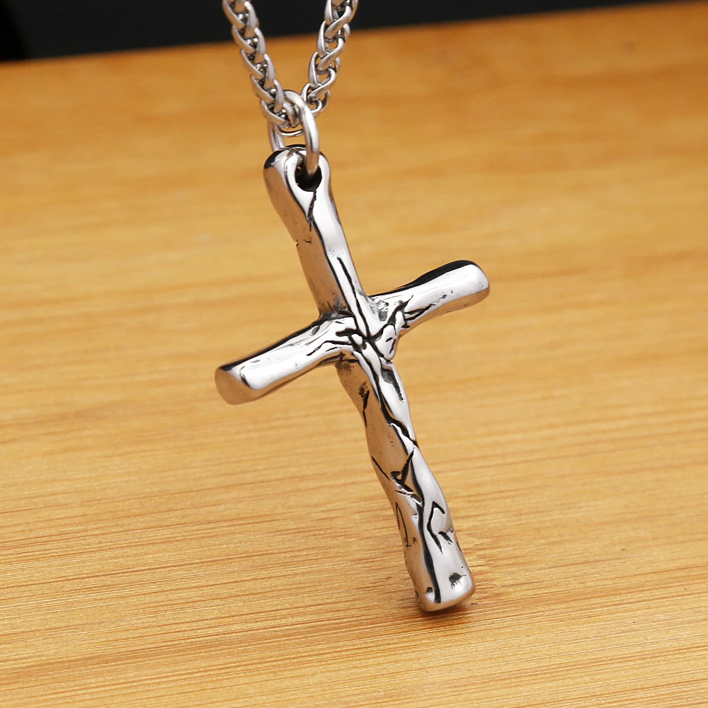 Cross Steel Pendant Vintage Punk Unique