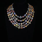 Iced Out Chain Necklace Stainless Steel Multicolor