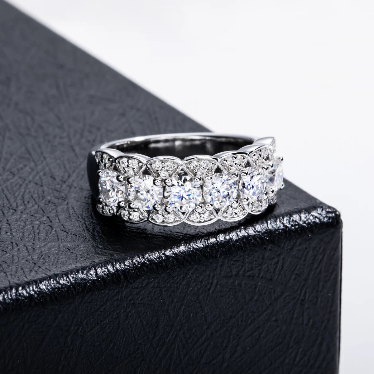 Iced Out Eternity Ring — 925 Silver