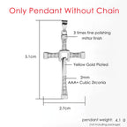 Cross Pendant Rope Chain Necklace Stainless Steel