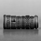 Simple Punk Retro Black Stainless Steel Mens Rings for Women Couple Lover Boy Girlfriend Biker Jewelry Creativity Gift