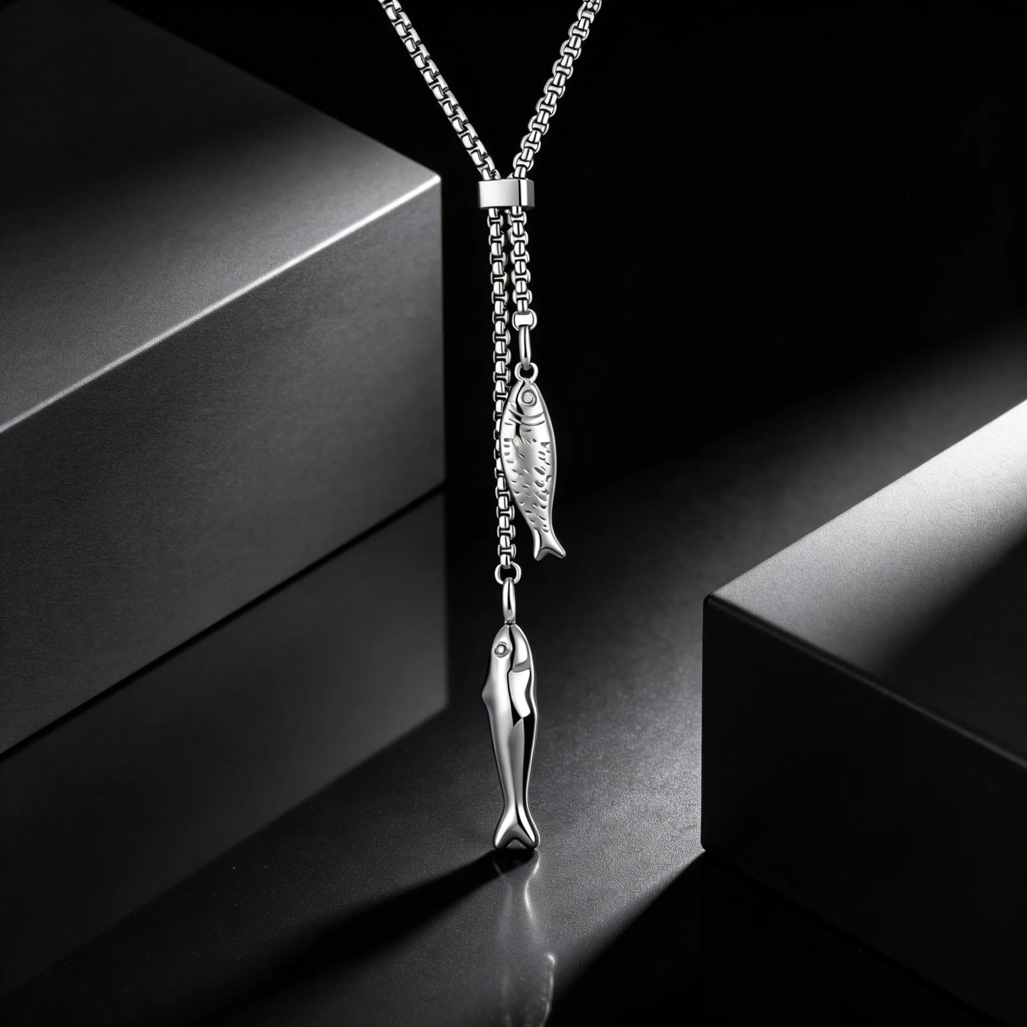 Fish Stainless Steel Pendant Necklace
