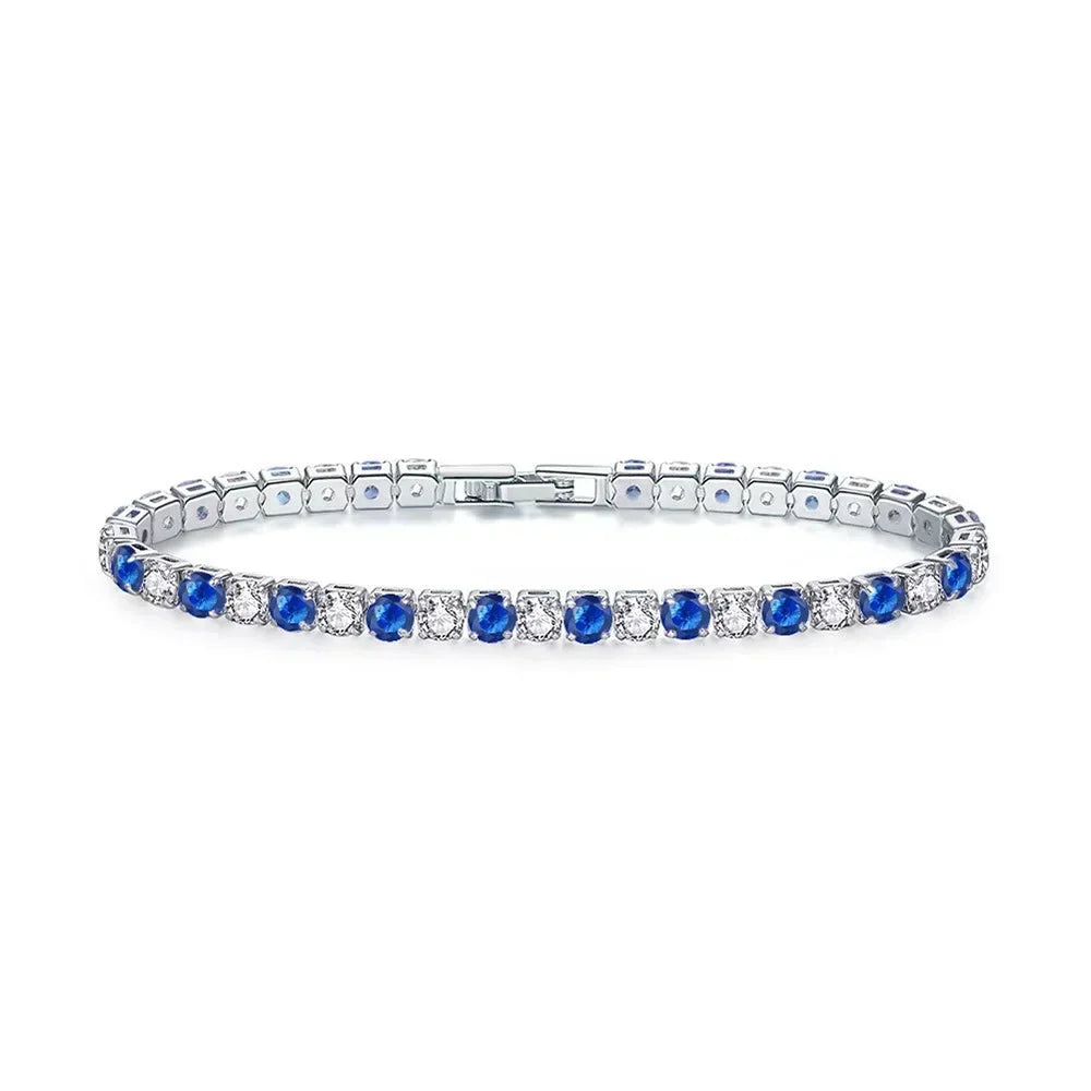 2026 New Hiphop Tennis Bracelets for Men Women Luxury Iced Out 4mm Zircon Crystal Gold Color Hand Chain Hippie Jewelry Gift