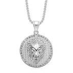 Iced Out Lion Gold Pendant Necklace