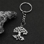 Tree Of Life Silver Pendant Key Hollow Plant Bag