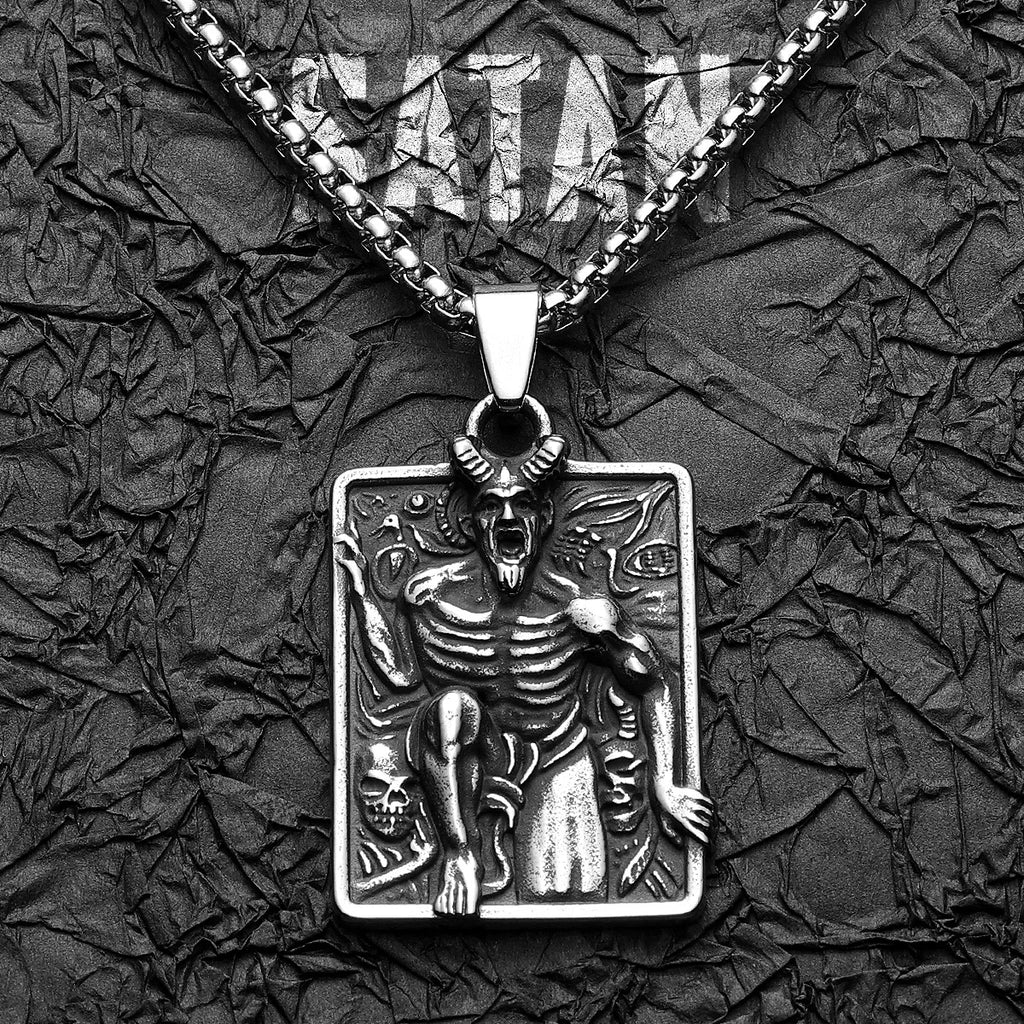 Fallen Angel Devil Pendant — Stainless Steel