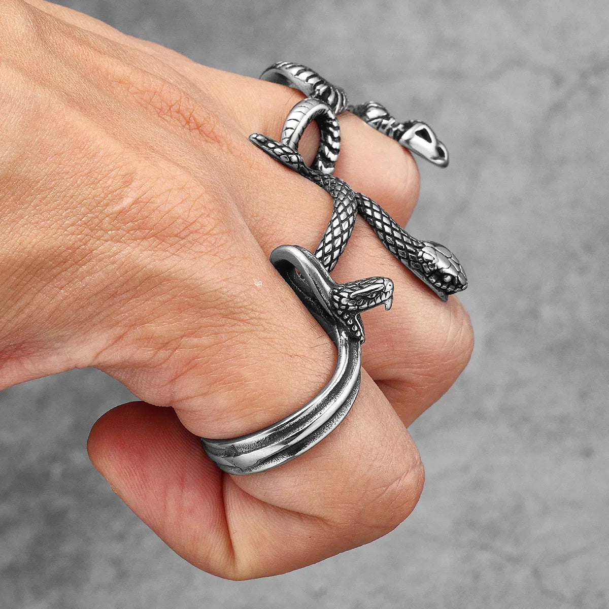 Viper Snake Animal Ring — Stainless Steel