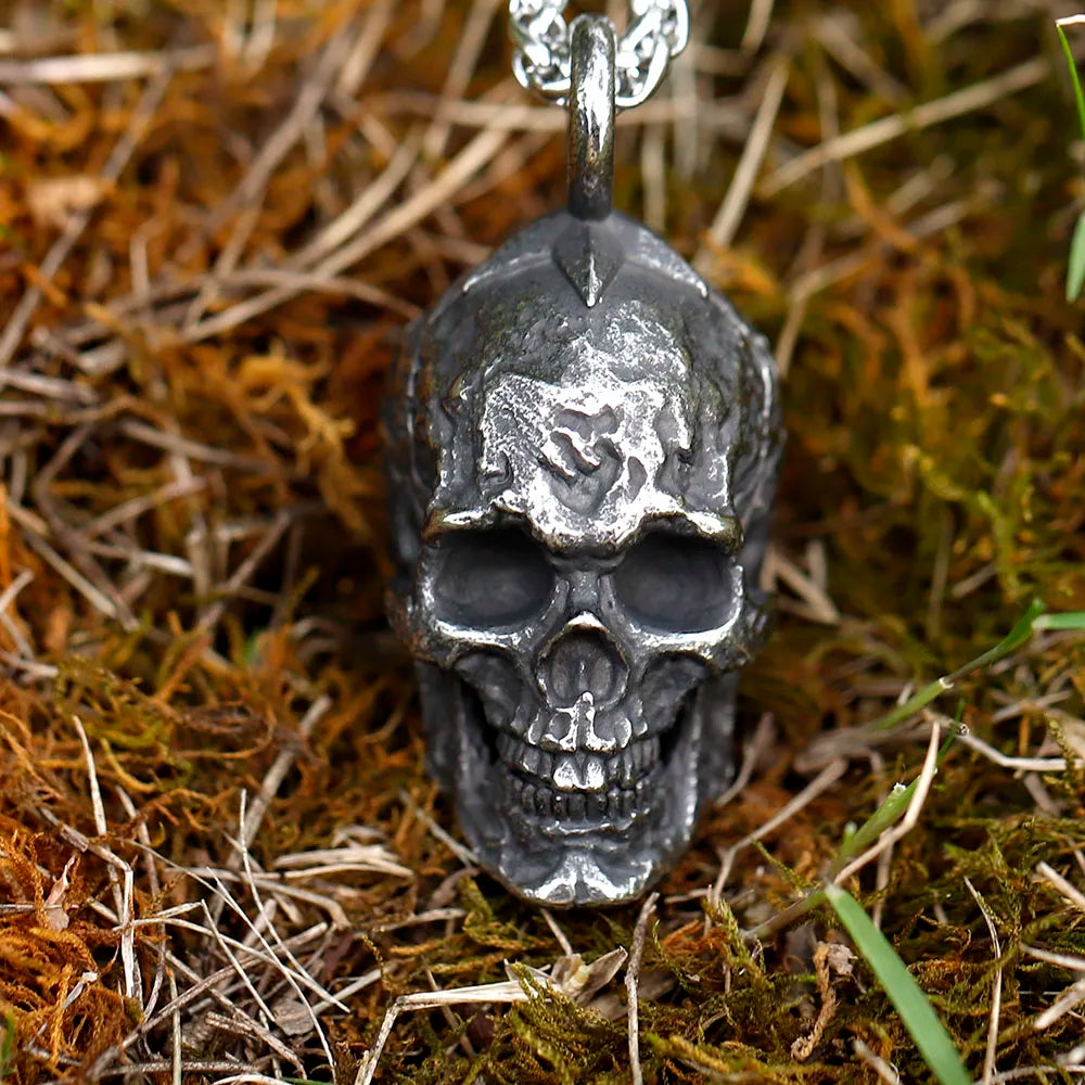 Goat Skull Pendant Necklace — 316L Stainless Steel