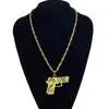 Fashion 18K Golden Plated Hip Hop Rock Necklace Stainless Steel US Dollar Money Sign Pendant Necklace Mens Women