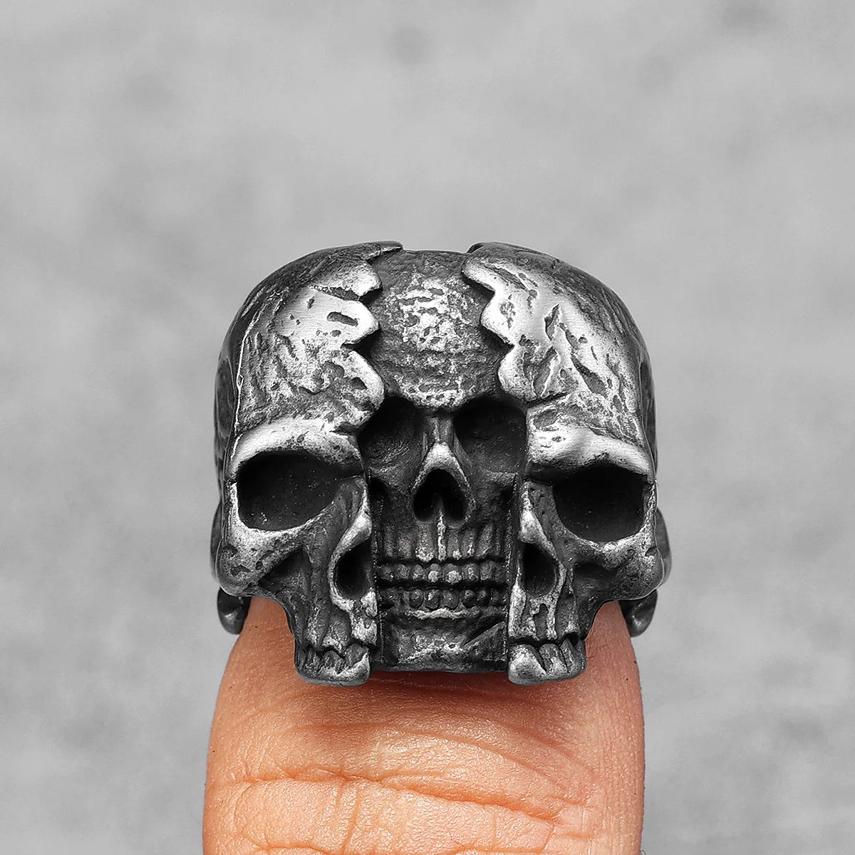 Gothic Black Ring — Stainless Steel