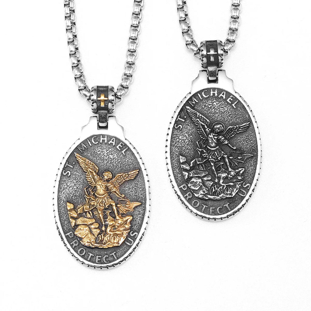 Archangel Michael Pendant — Stainless Steel