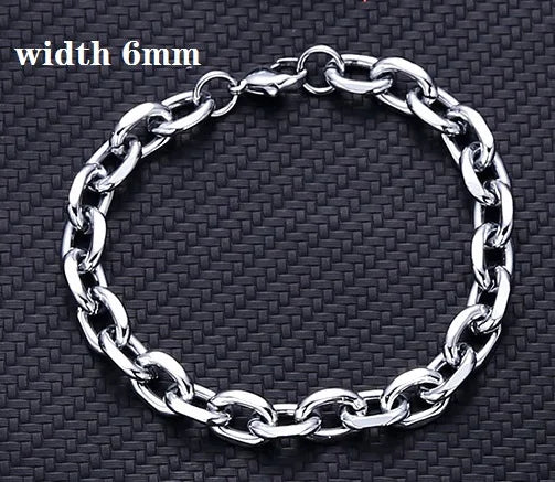 2022 New Trendy 316L Stainless Steel Base Chain Bracelet for Men Women Link Cuban Byzantine Coffee Beans Pig Nose Jewelry Gift