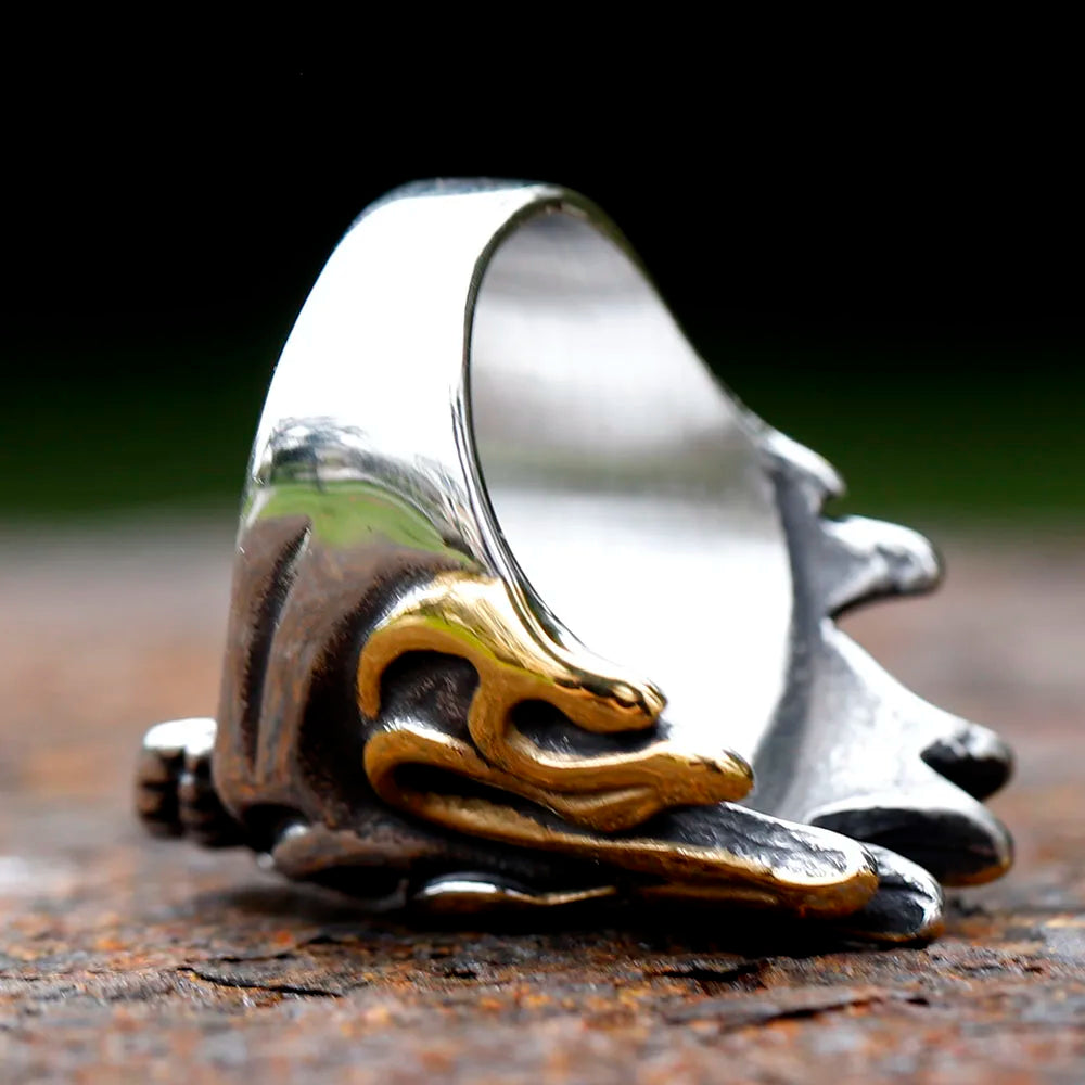 2023 new Vintage 316L stainless steel Gothic Steel Skull Rings Man Punk Rock Men Ring  Party Jewelry Accessories free shipping
