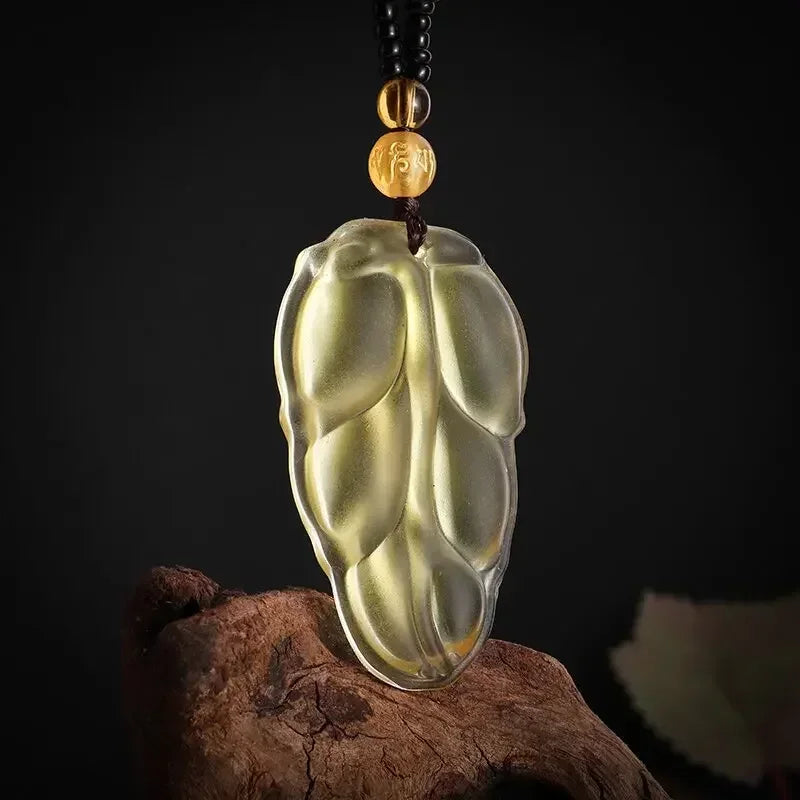 Vintage Natural Obsidian Dragon Pendant Necklace Zodiac Dragon Carved Chinese Mascot Amulet Lucky Men Necklace