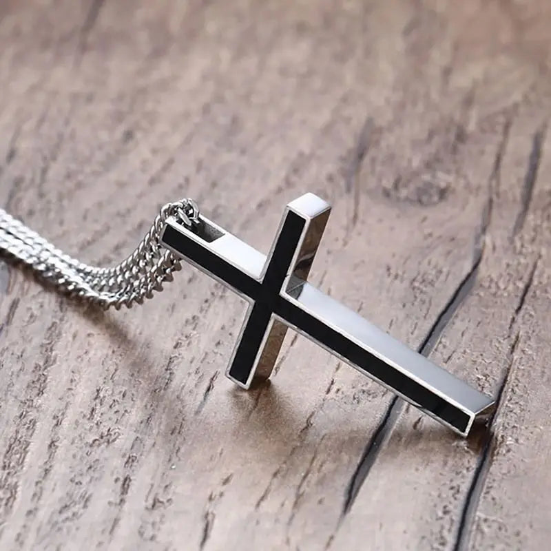 Gothic Cross Steel Pendant European American Retro