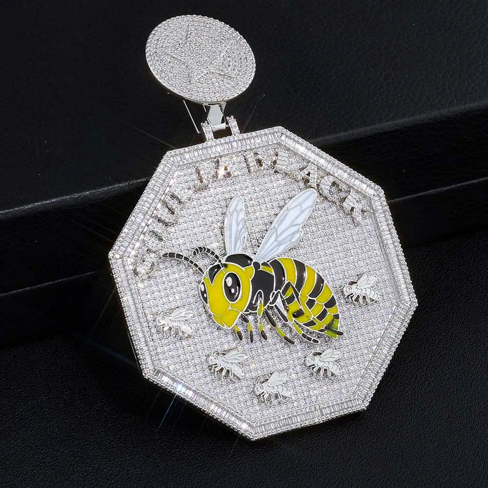 Statement Letter Pendant 80MM Octagon Colorful
