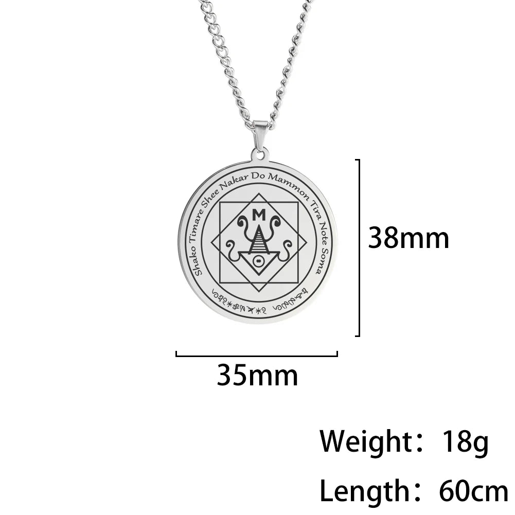 Mammon Talisman Pendant Necklace — Gold