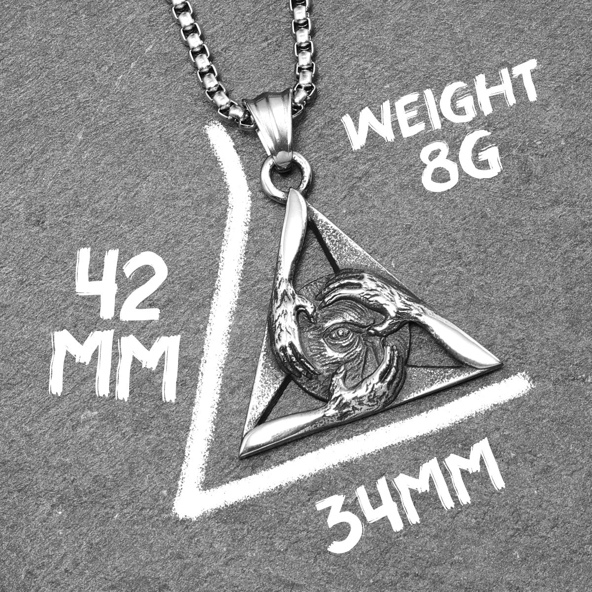 Freemasonry Eye Pendant — Stainless Steel