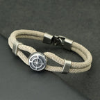 New Compass Braslet Viking Nautical Rope Braslet Fashion Mens Bracelet Antique Pulsera Hombre Armband Herren Wrap