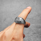 Vintage Cross Ring — Stainless Steel