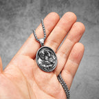 Holy Family Pendant — Stainless Steel