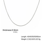 Skyrim Round Snake Chains Stainless Steel Necklace Men Women 40/45/50/55/60cm Length Unisex Hip Hop Punk Jewelry Gifts