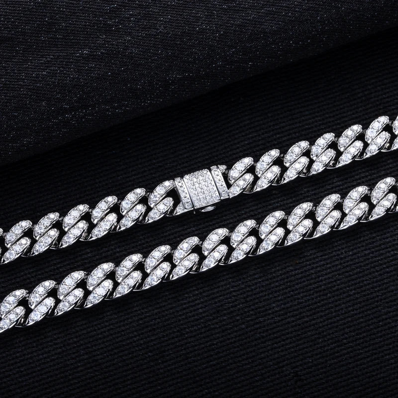 Iced Out Cuban Link Necklace — 925 Silver
