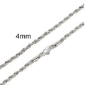 Twisted Rope Chain Necklace 5mm — Stainless
