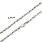 Twisted Rope Chain Necklace 5mm — Stainless