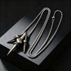 Punk Dragon Claw Pendant Necklace for Men, Fashion 70cm Stainless Steel Long Chain Necklace, Creative Hip Hop Jewelry Gifts