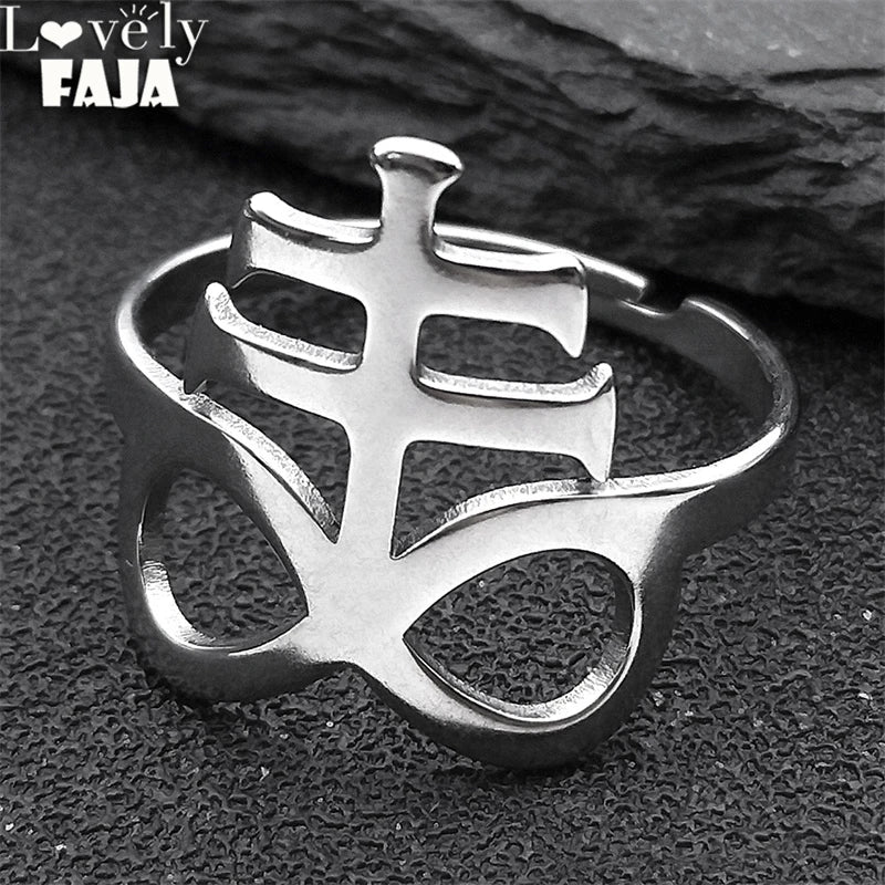 Cross Ring — Stainless Steel Adjustable