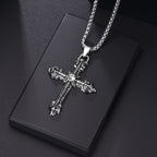 Christian Jesus Cross Necklace For Women Men Stainless Steel Chains Choker Religion Pendants Jewelry Prayer Baptism Gift