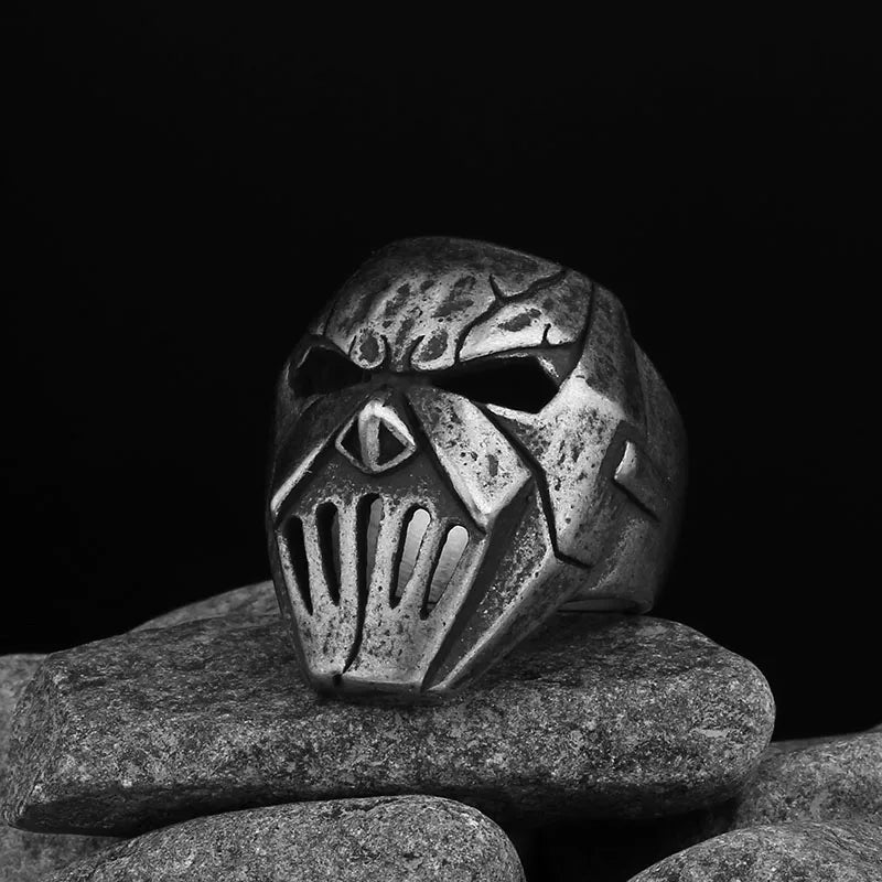 Motorcyclist Skull Ring — Stainless Steel